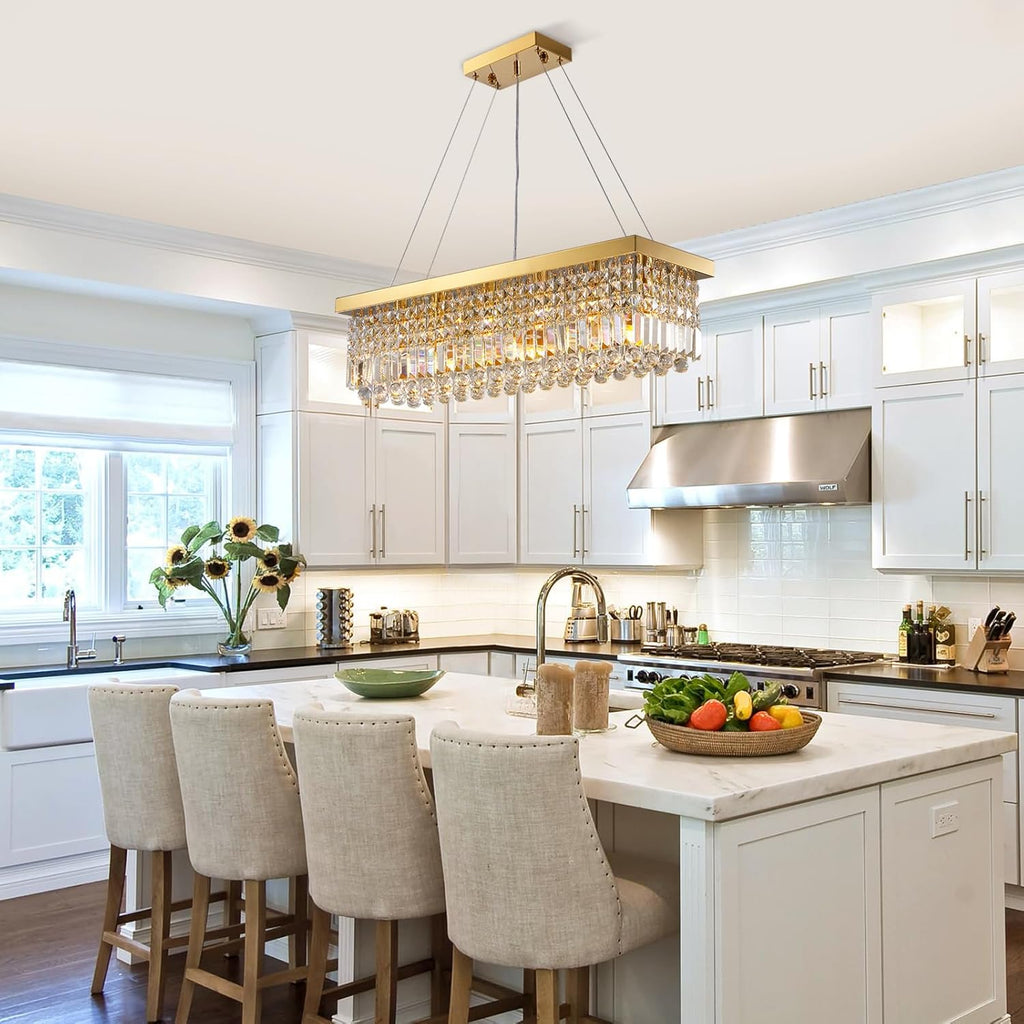 Adjustable Luxe Glass Chandelier — 6-Light - View 3