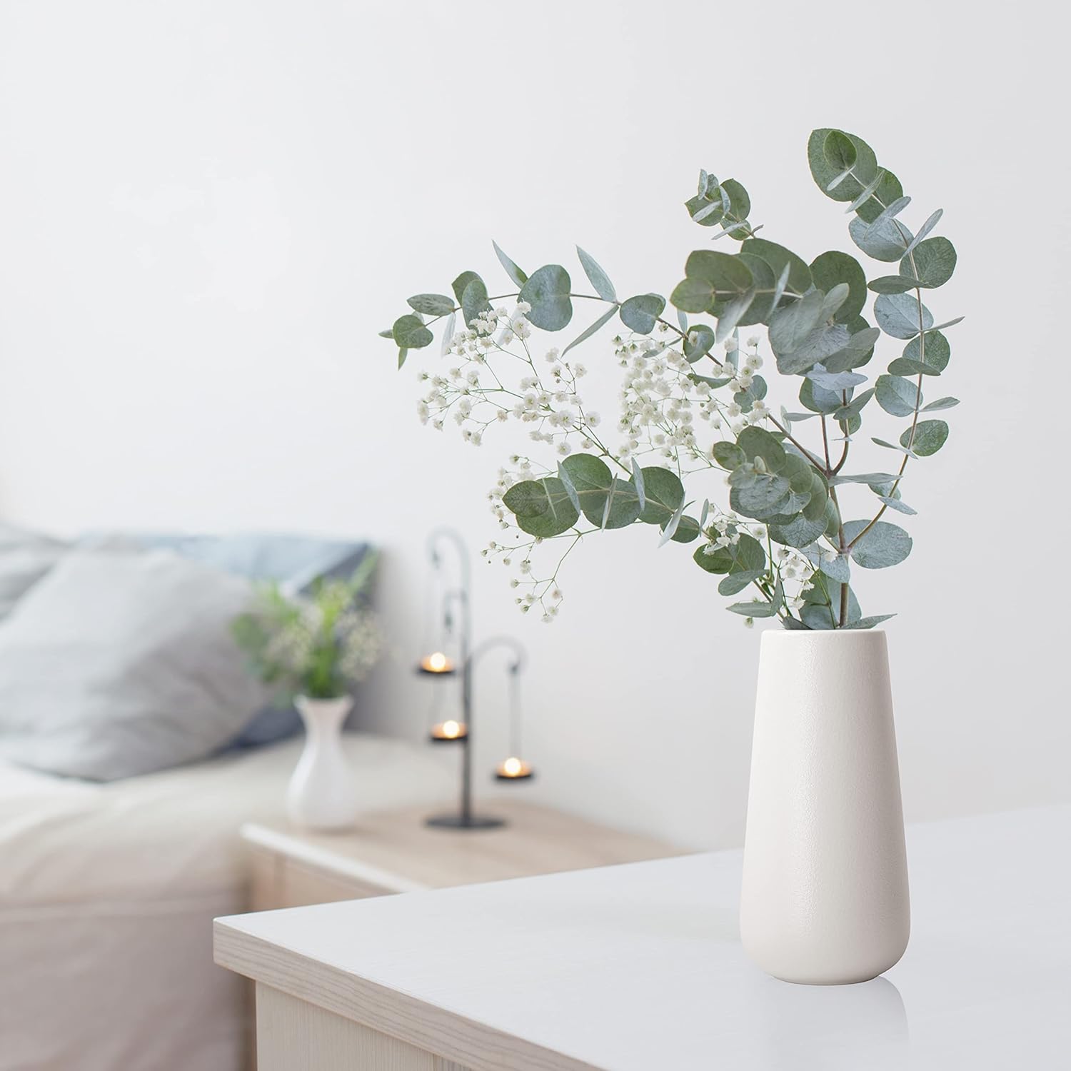Modern Beige Flower Vase — 8" - View 6