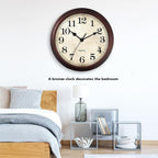 Battery Operated Gold Wall Clock — 9" - View 6