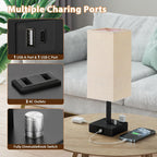 Dimmable Beige Bedside Lamp — Set of 2 - View 3