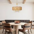 Boho Black Chandelier — 5-Light - View 8