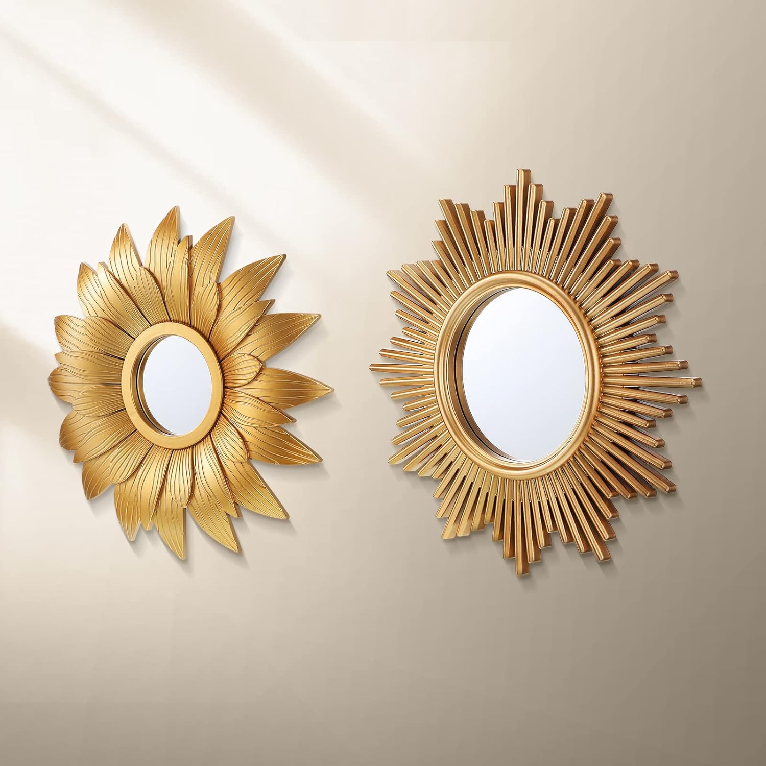 Round Luxe Metal Wall Mirror — 10" - View 4
