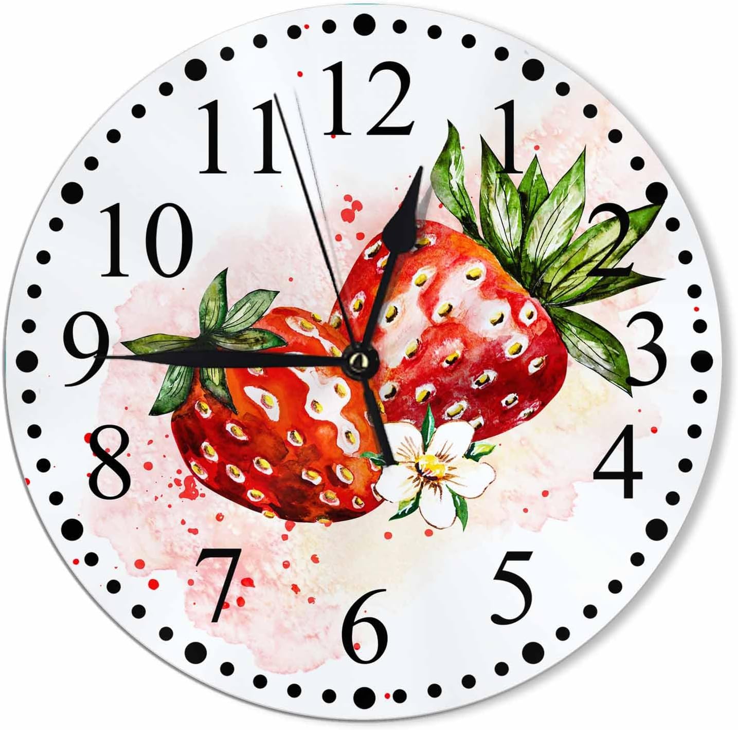 Battery Operated Modern Green Wall Clock — 10" — 10 Inch