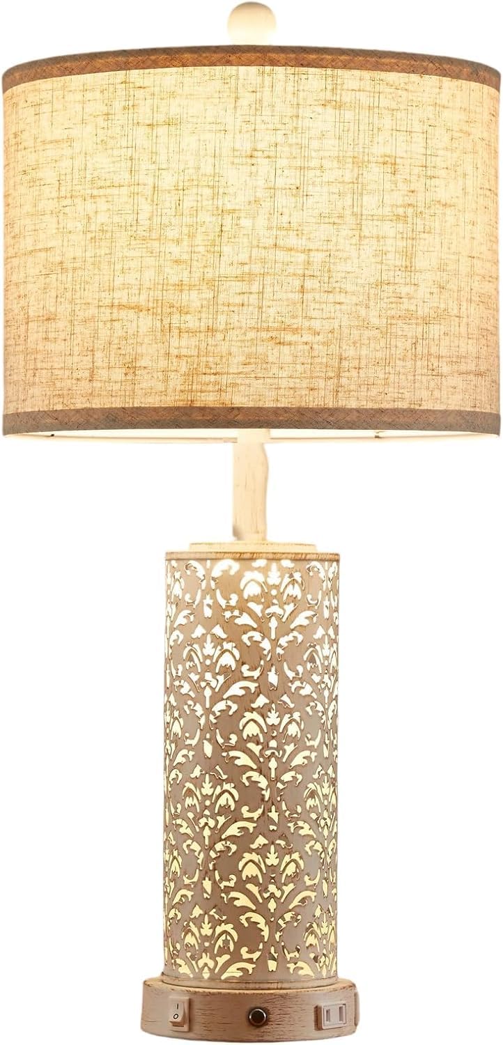 Dimmable Farmhouse Black Bedside Lamp — 26" - View 8