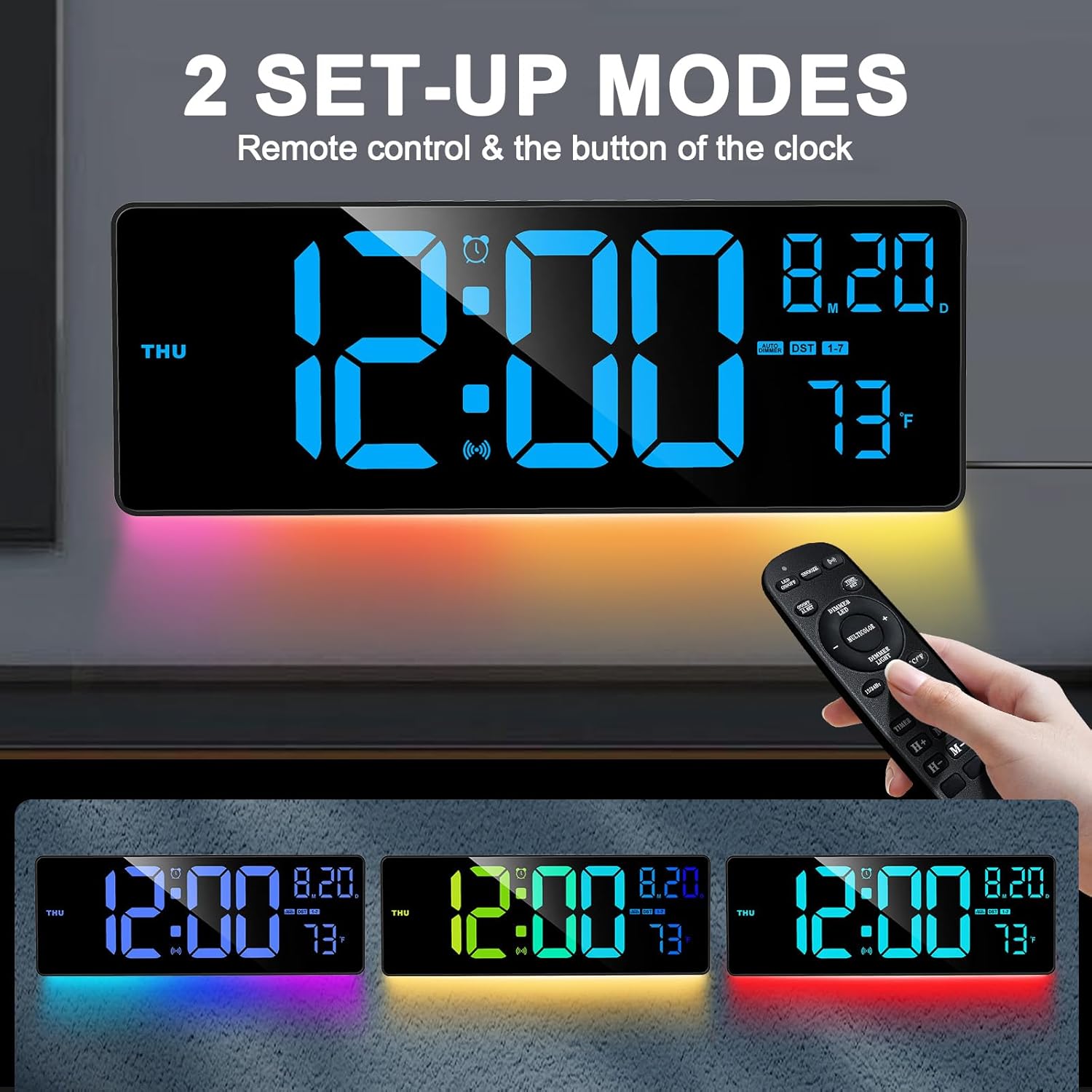 Color Changing Metal Table Lamp — 16.3" - View 5