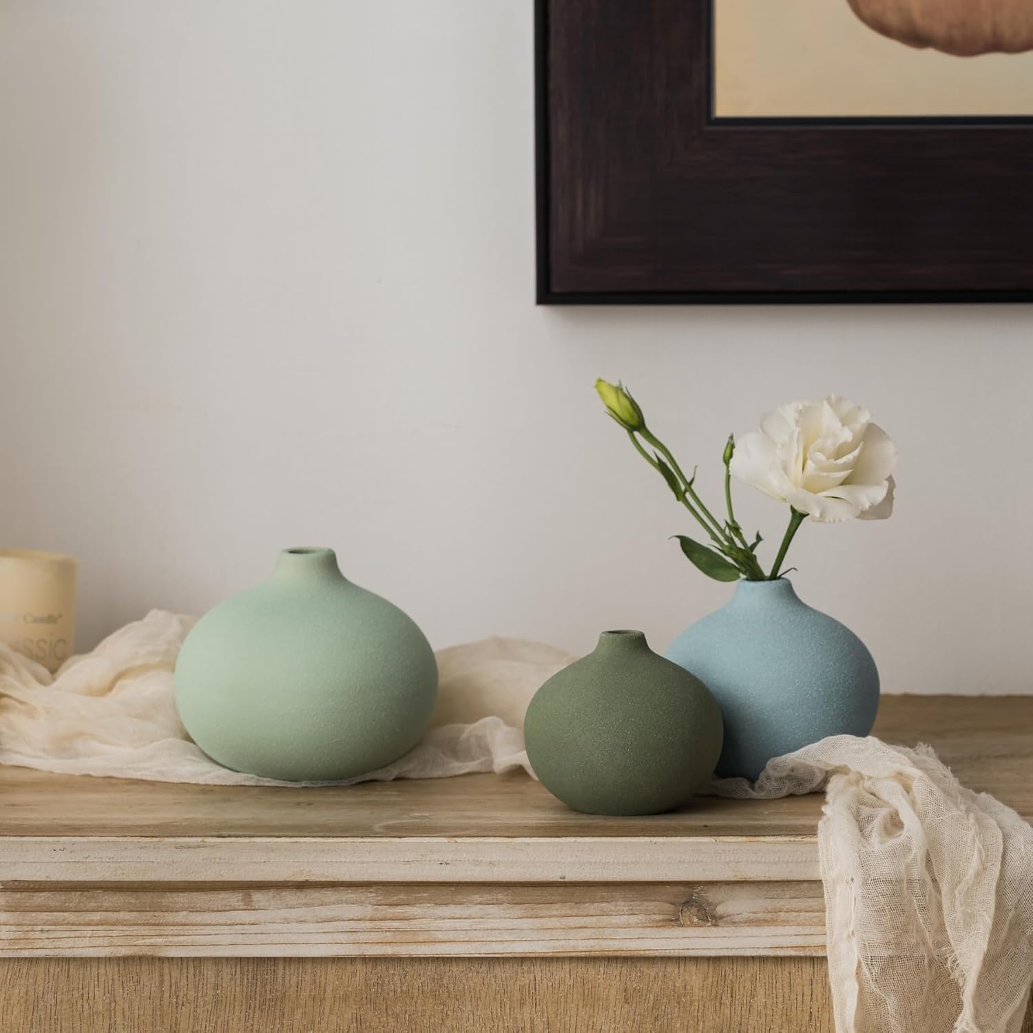 Modern Ceramic Flower Vase — Set of 3 - View 3