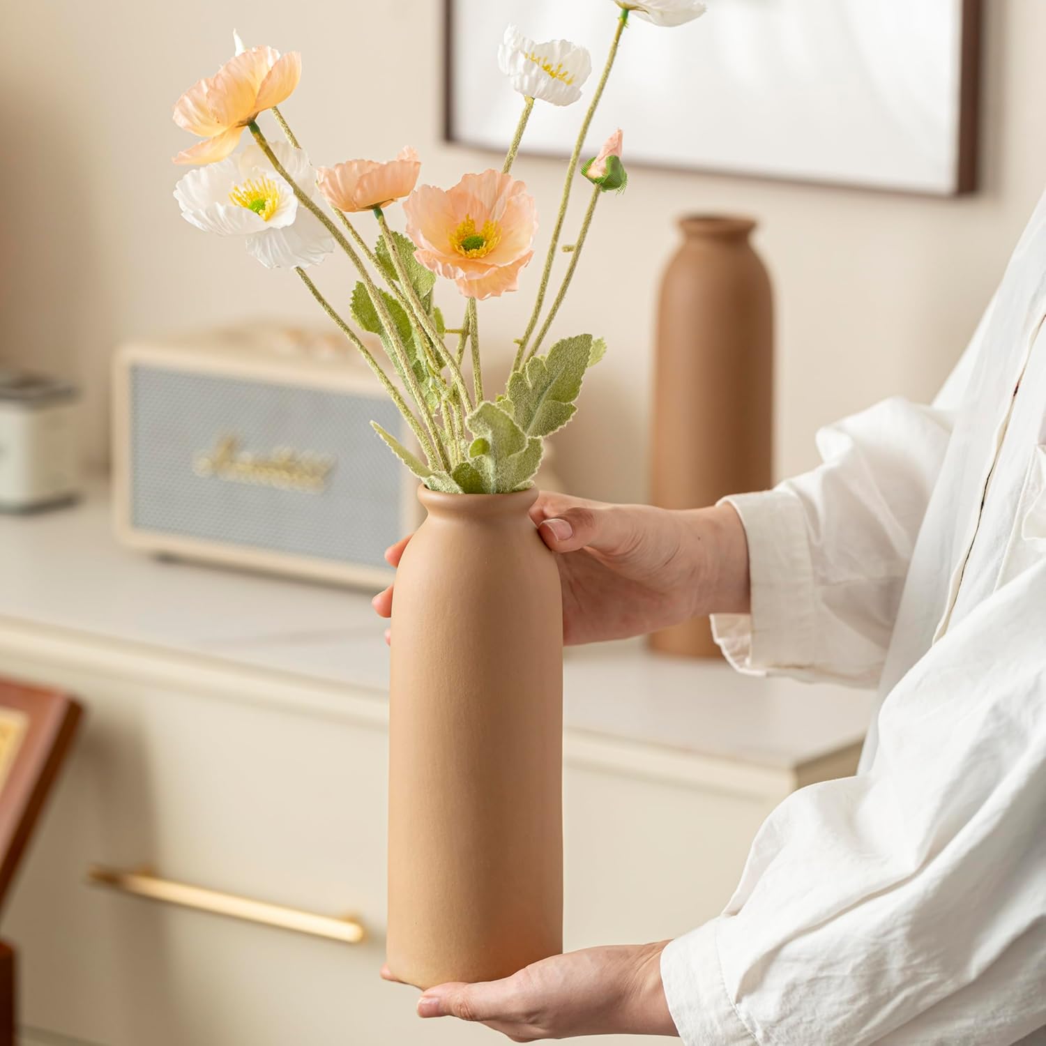Boho Beige Vase Set — 4" - View 6