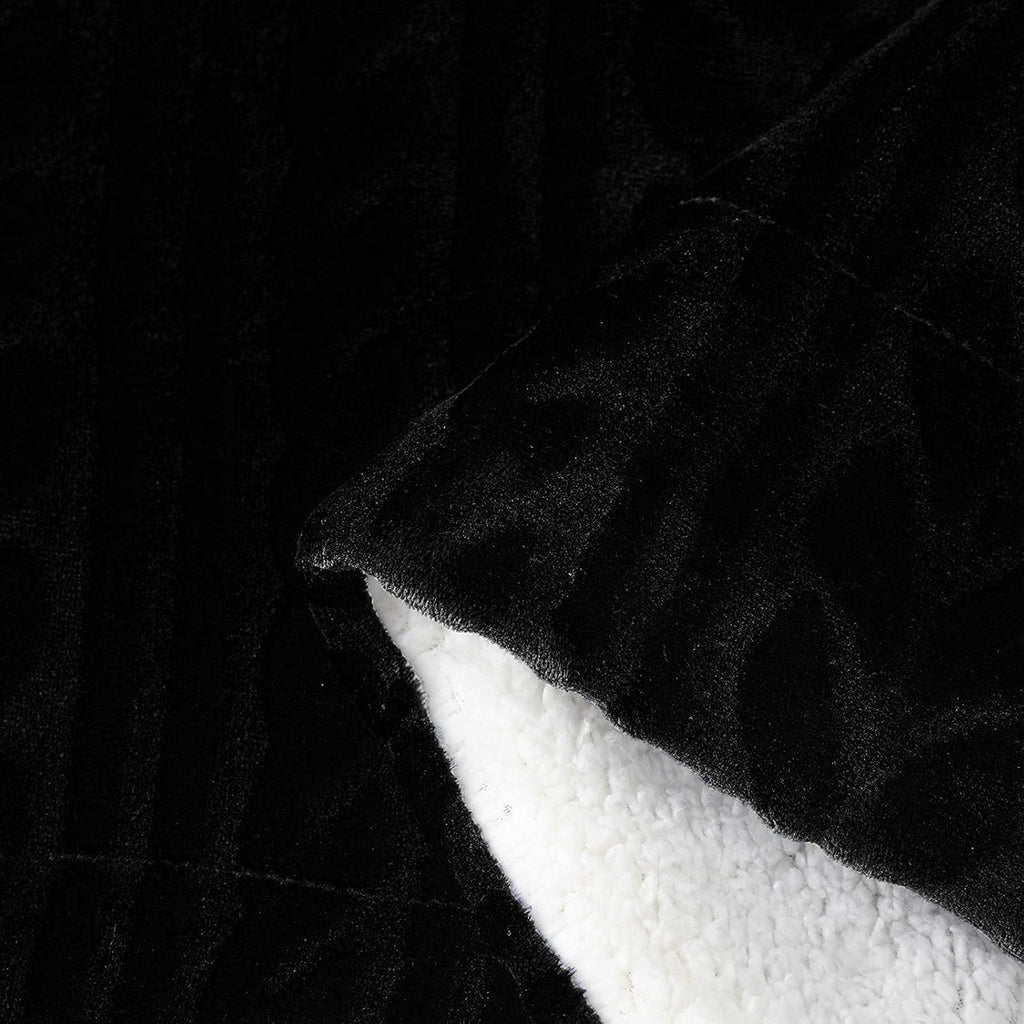 Velvet Luxe Black Throw Pillow — 50" - View 7