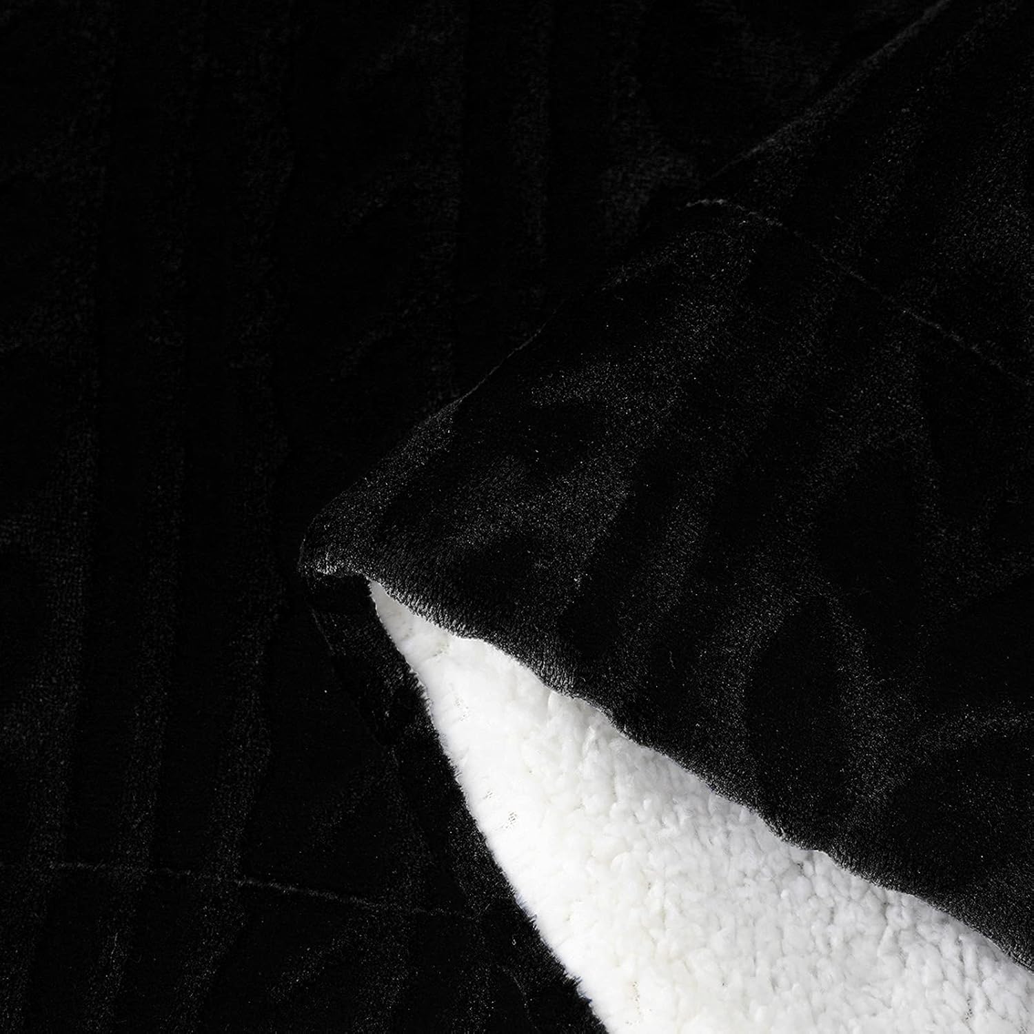 Velvet Luxe Black Throw Pillow — 50" - View 7