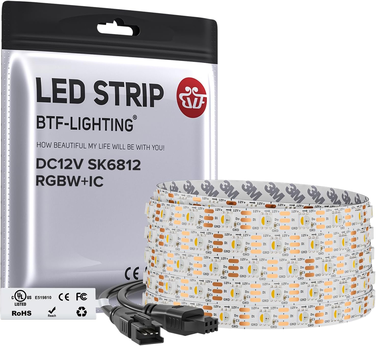 RGB Beige LED Strip Light — 1-Light — RGB+Warm White
