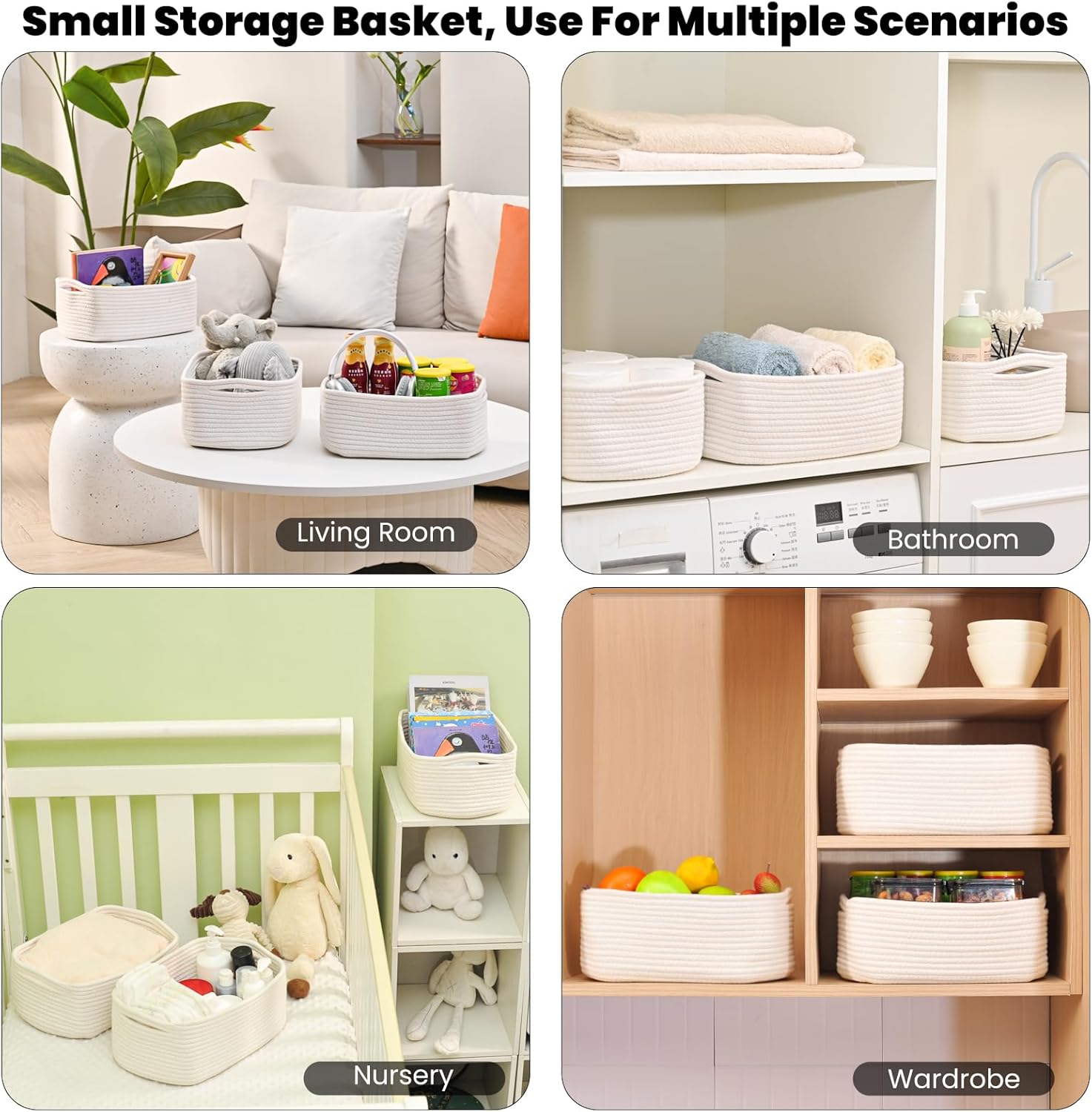 Black Storage Basket — 13" - View 5