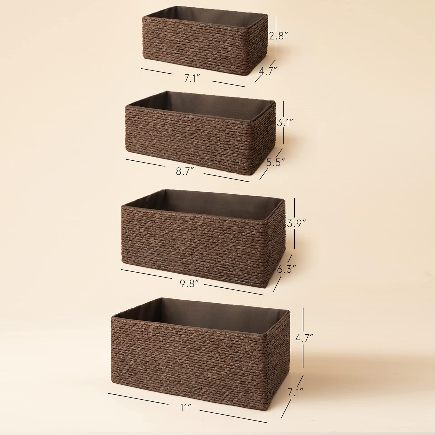 Boho Beige Storage Basket — Set of 4 - View 4