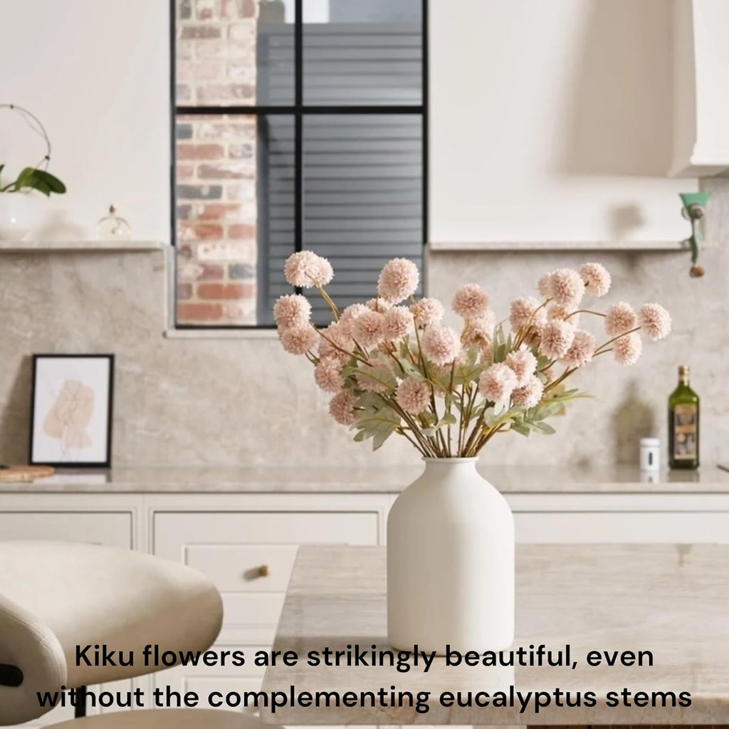Pom Pom Beige Artificial Flowers - View 8
