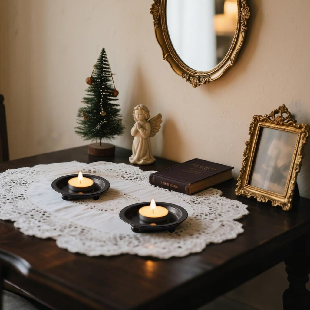 Round Black Candle — 13" - View 8