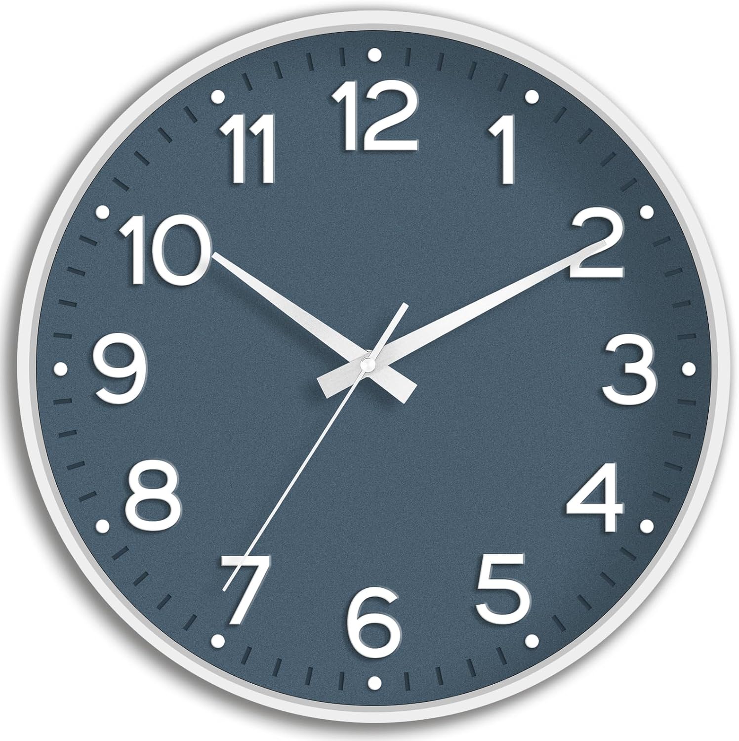 Battery Operated Luxe Black Wall Clock — 8" — 8 Inch