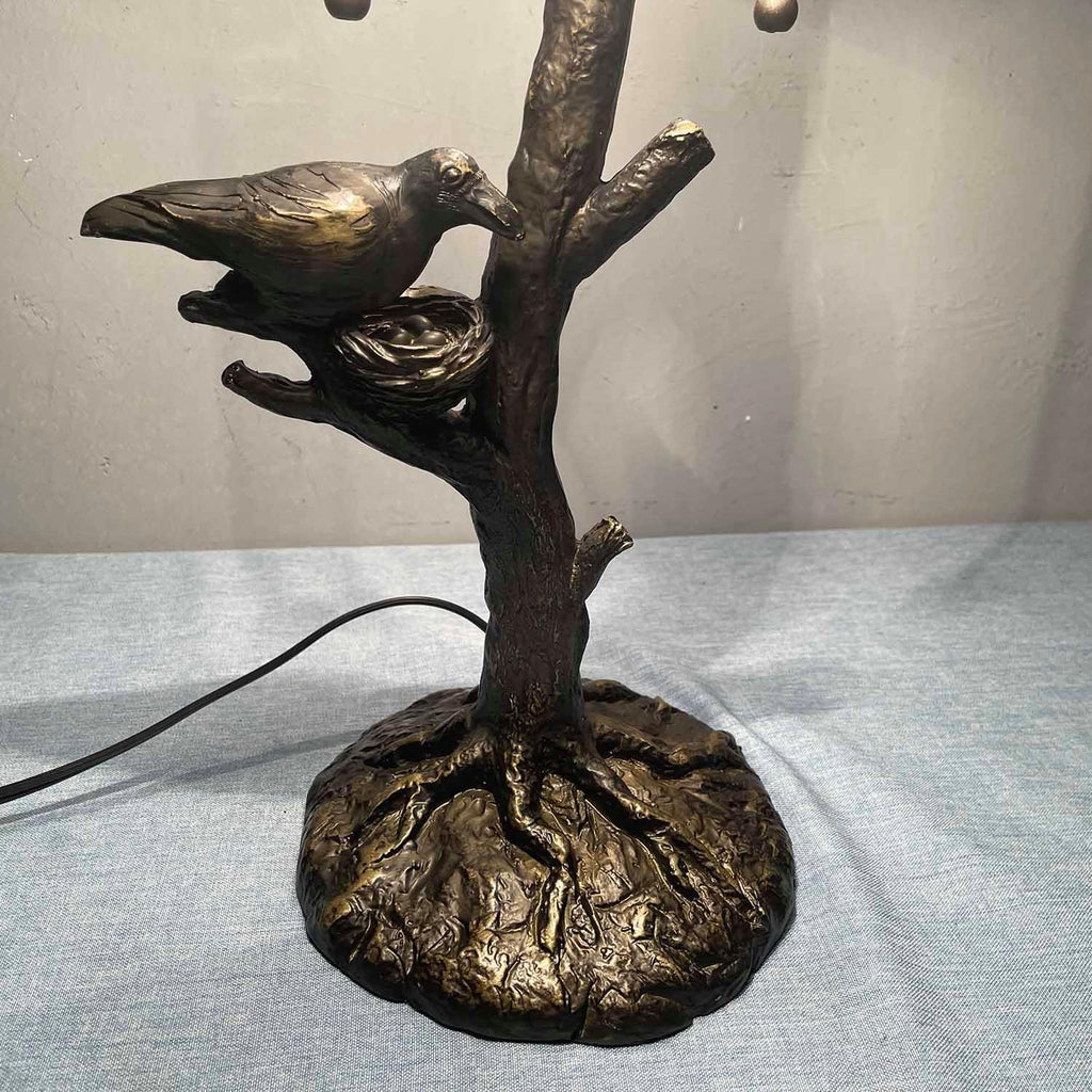 Hand-Painted Black Table Lamp — 14" - View 3