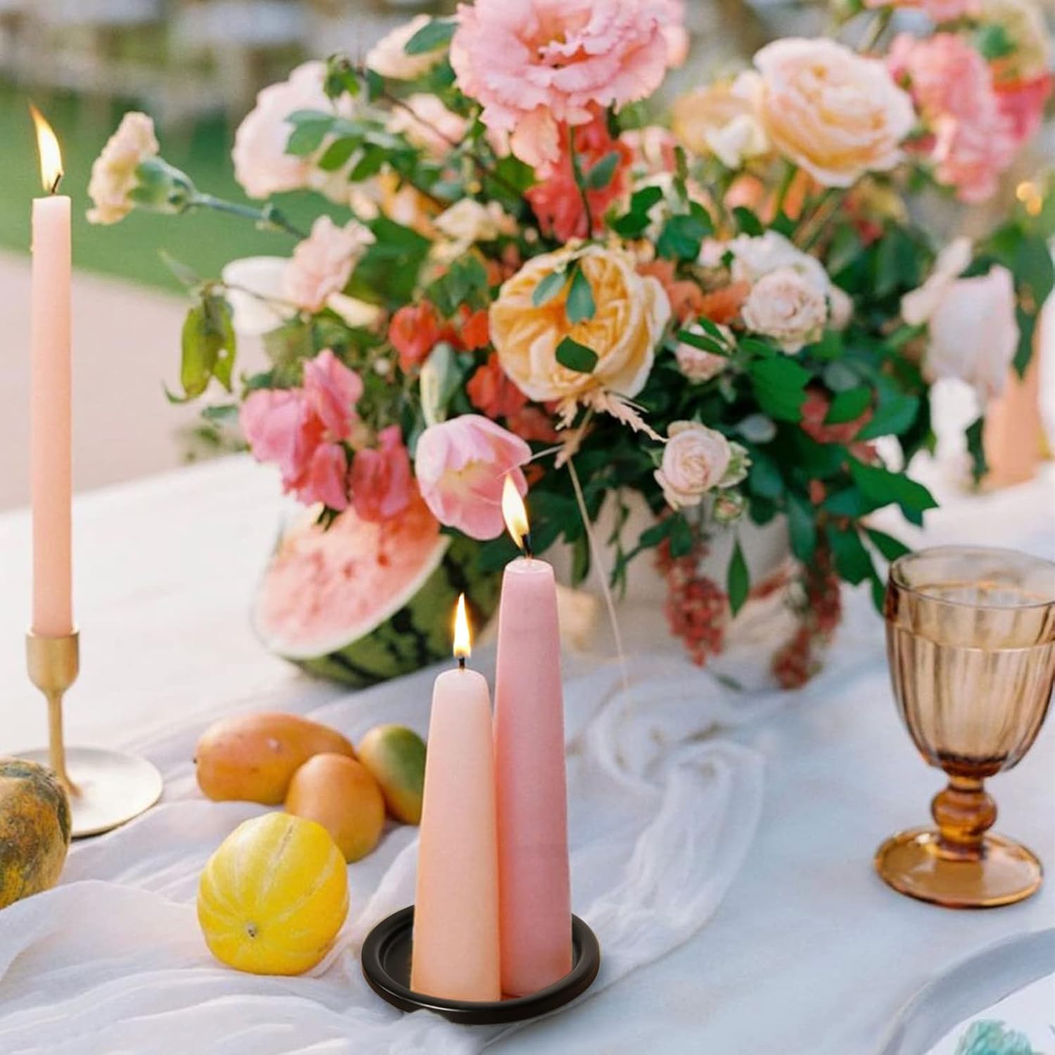 Black Pillar Candle — 3.8" - View 6
