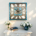 Oversized Farmhouse Beige Wall Clock — 24" - View 5