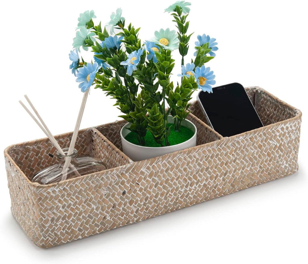 Boho Beige Storage Basket — 6" - View 2