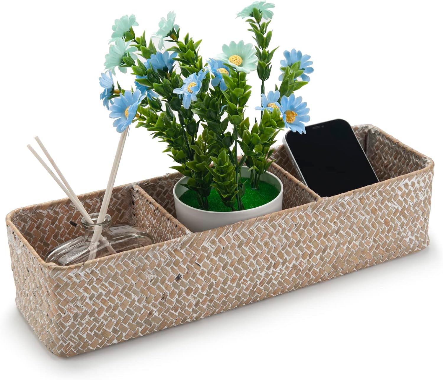 Boho Beige Storage Basket — 6" - View 2