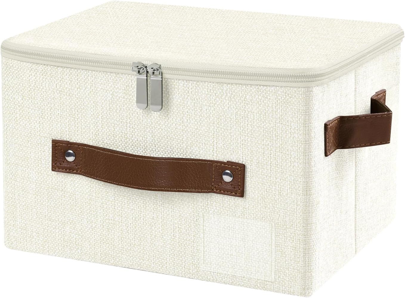 Linen Beige Storage Bin — Set of 1 — Small (Pack of 1）