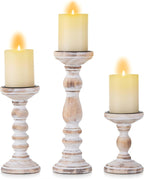 Farmhouse Black Pillar Candle — 5.9" — Rustic White