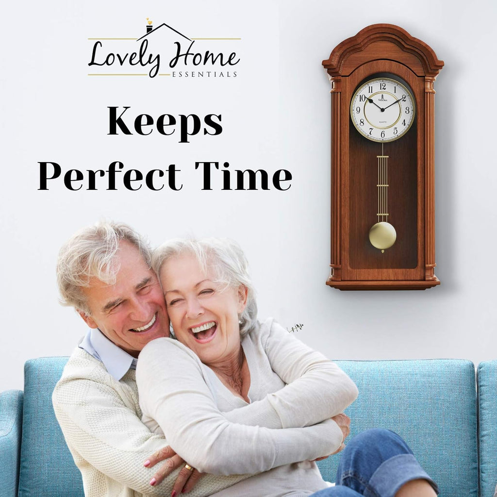 Battery Operated Wood Wall Clock — 26" - View 4