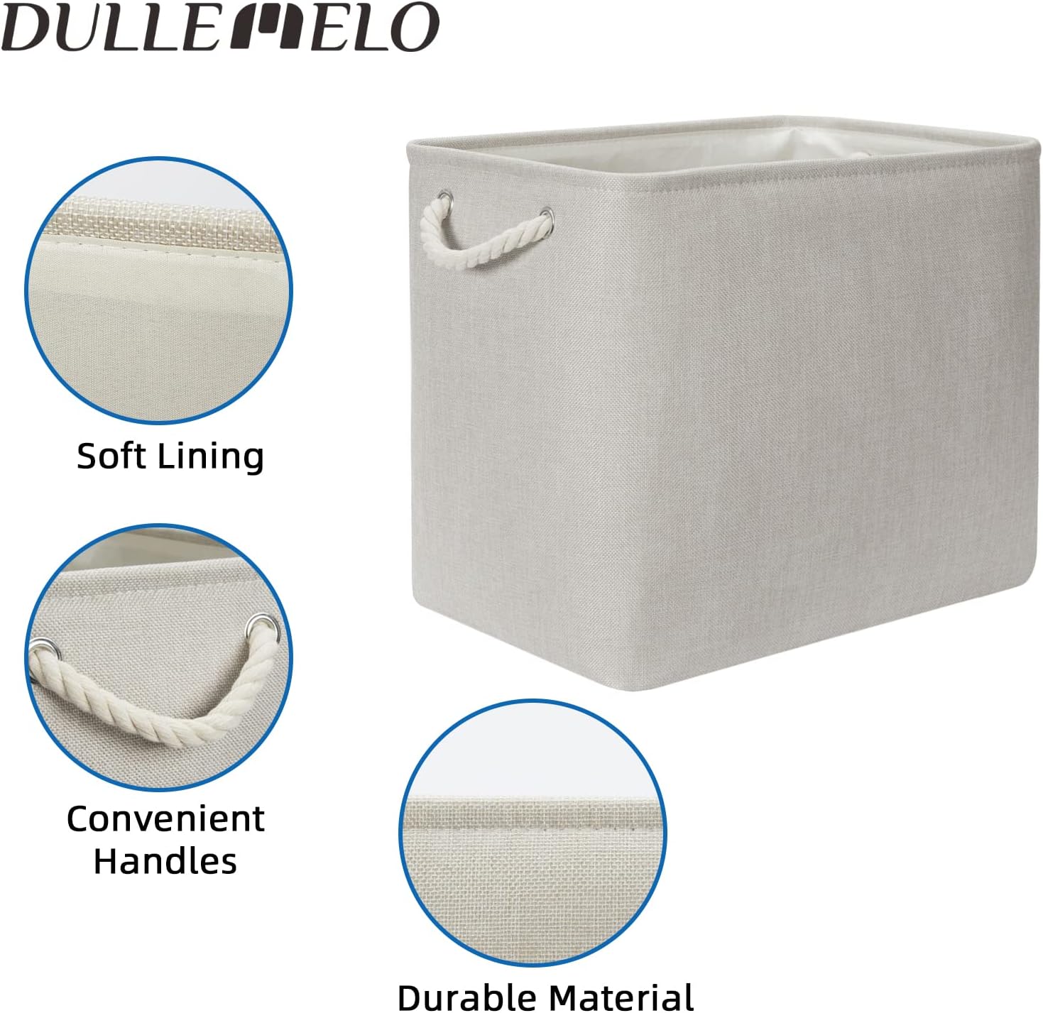 Beige Storage Basket — 17" - View 4