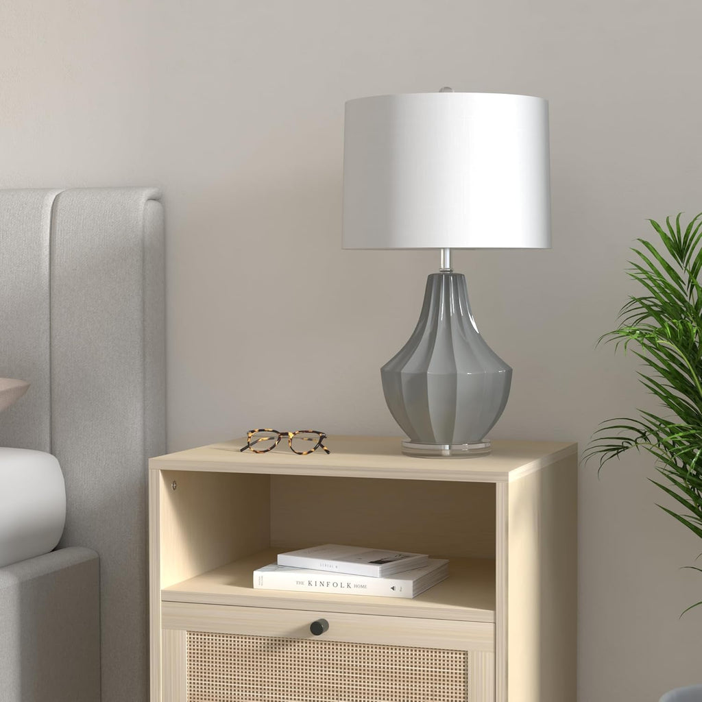 Linen Modern Beige Desk Lamp — 24.5" - View 2