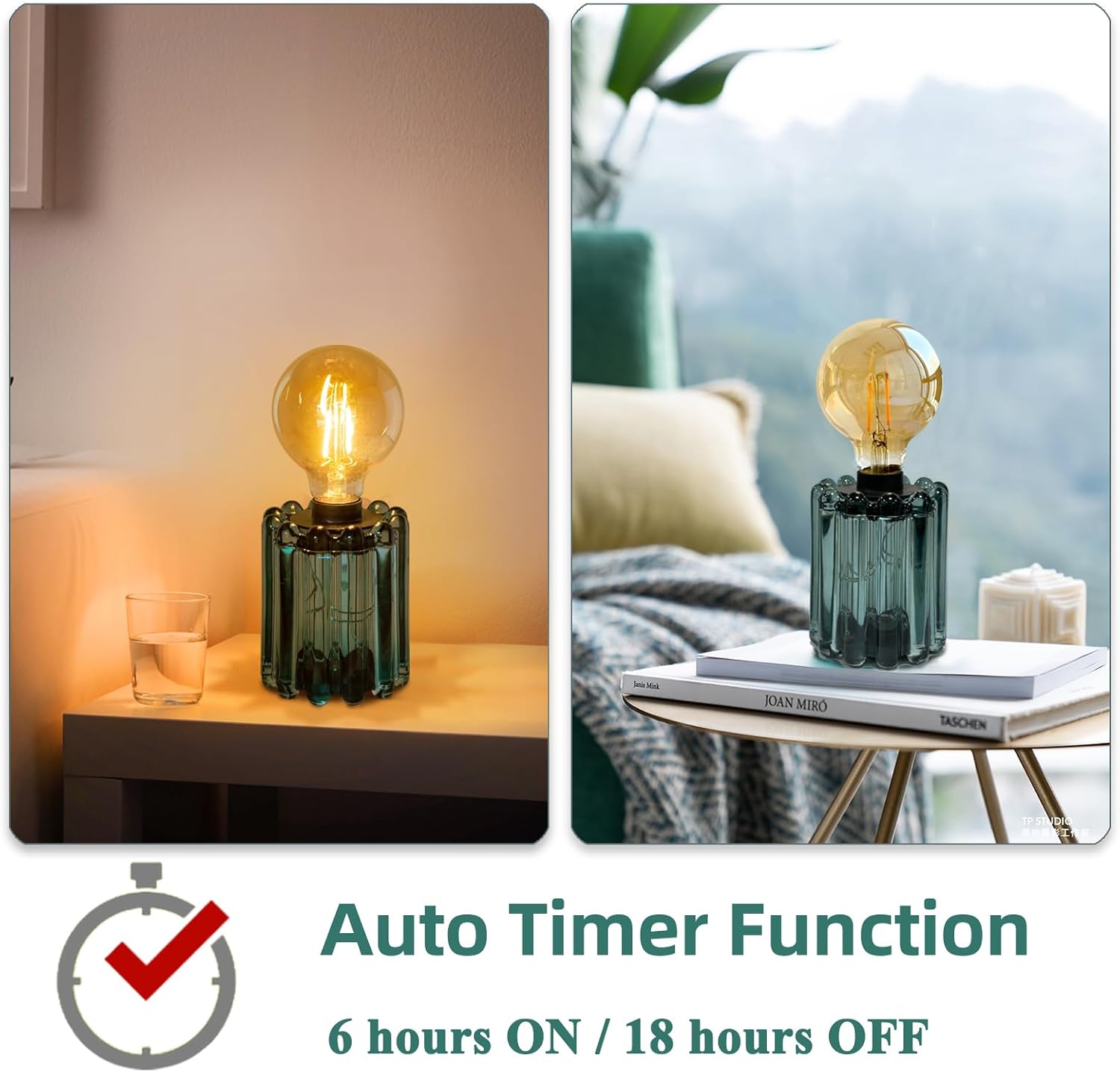 Cordless Brown Table Lamp — Set of 2 - View 3