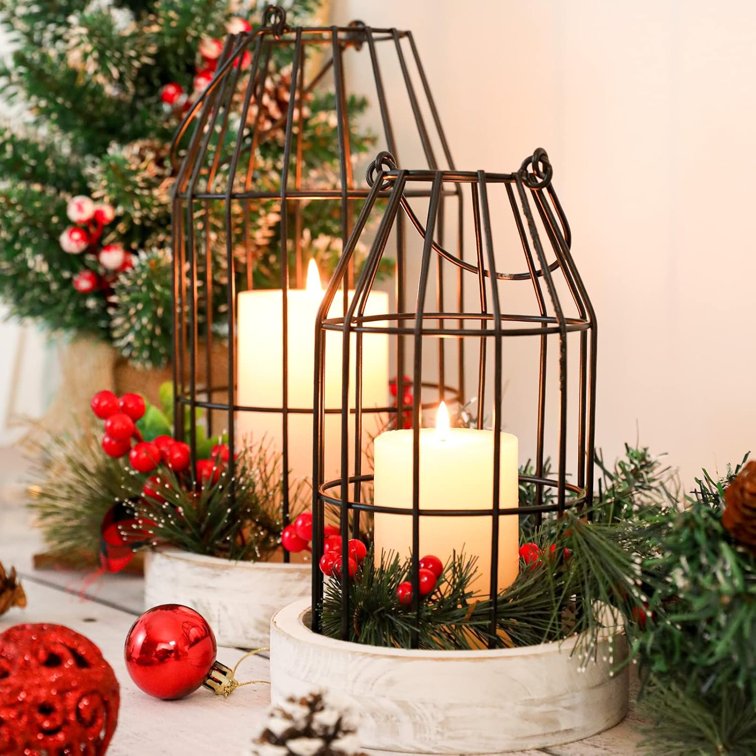 Vintage Farmhouse Black Candle — Set of 2 - View 2