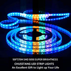 Color Changing Metal LED Strip Lights - View 3