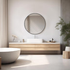 Black Round Mirror — 24" - View 5