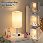 Touch Control Black Nightstand Lamp - View 4