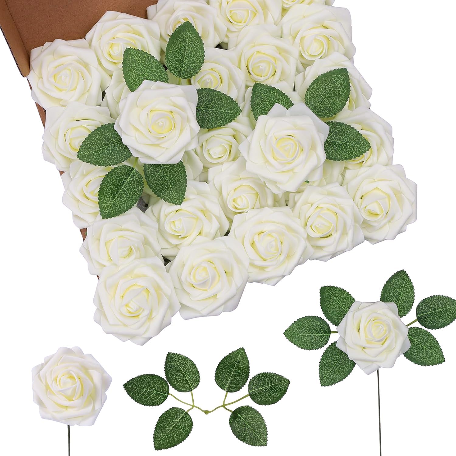Black Artificial Plant — Ivory White