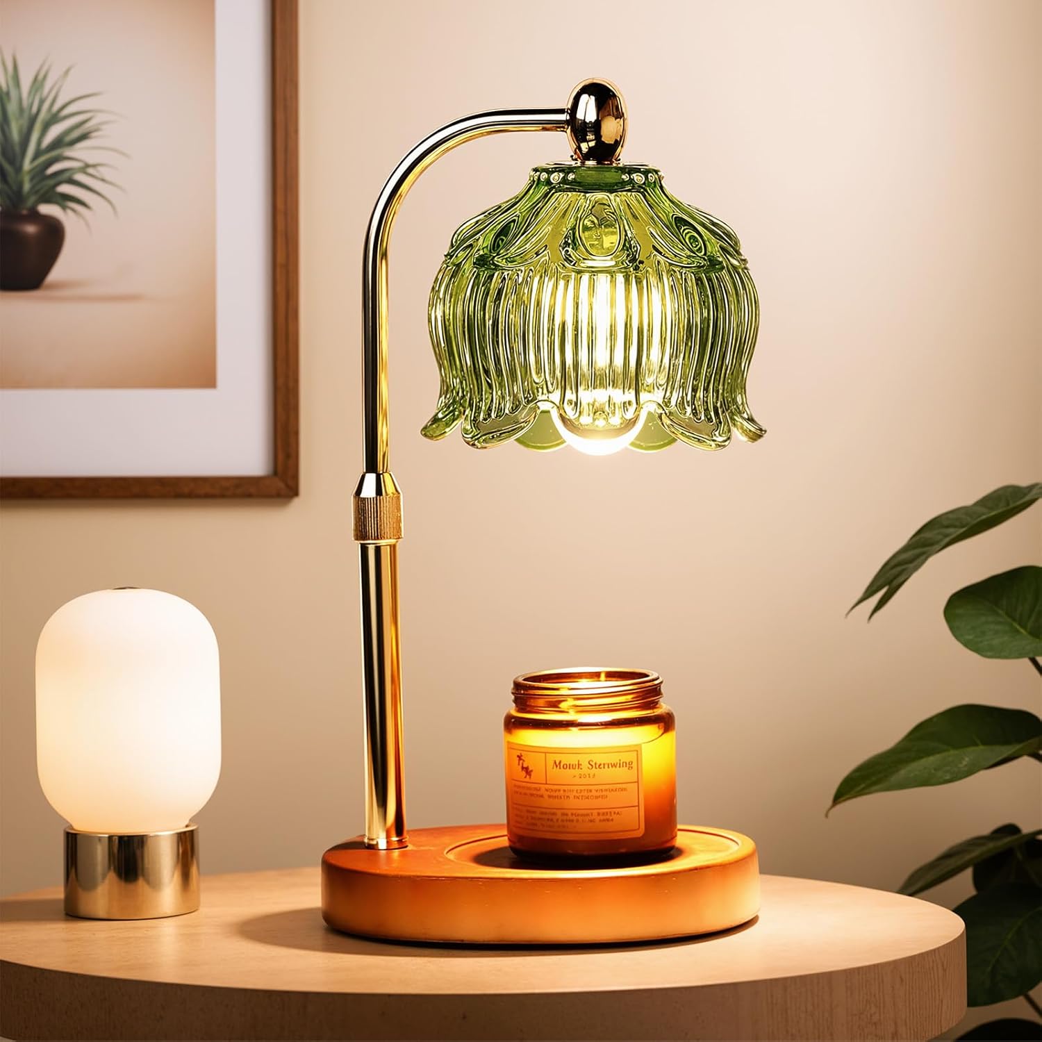 Luxe Beige Table Lamp — Justable Green