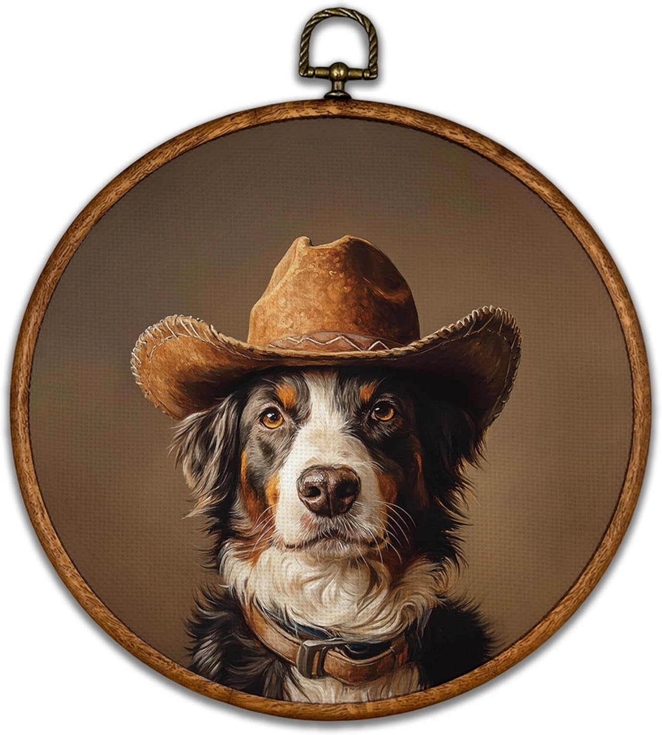 Vintage Farmhouse Fabric Wall Art — 10" — Dog-2