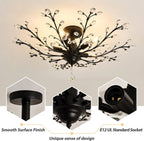 Vintage Luxe Black Chandelier - View 8
