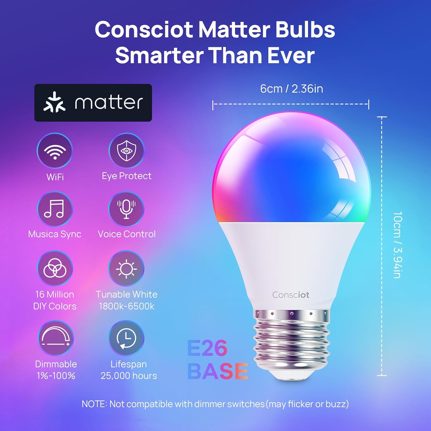 WiFi Metal Smart Light Bulb - View 2
