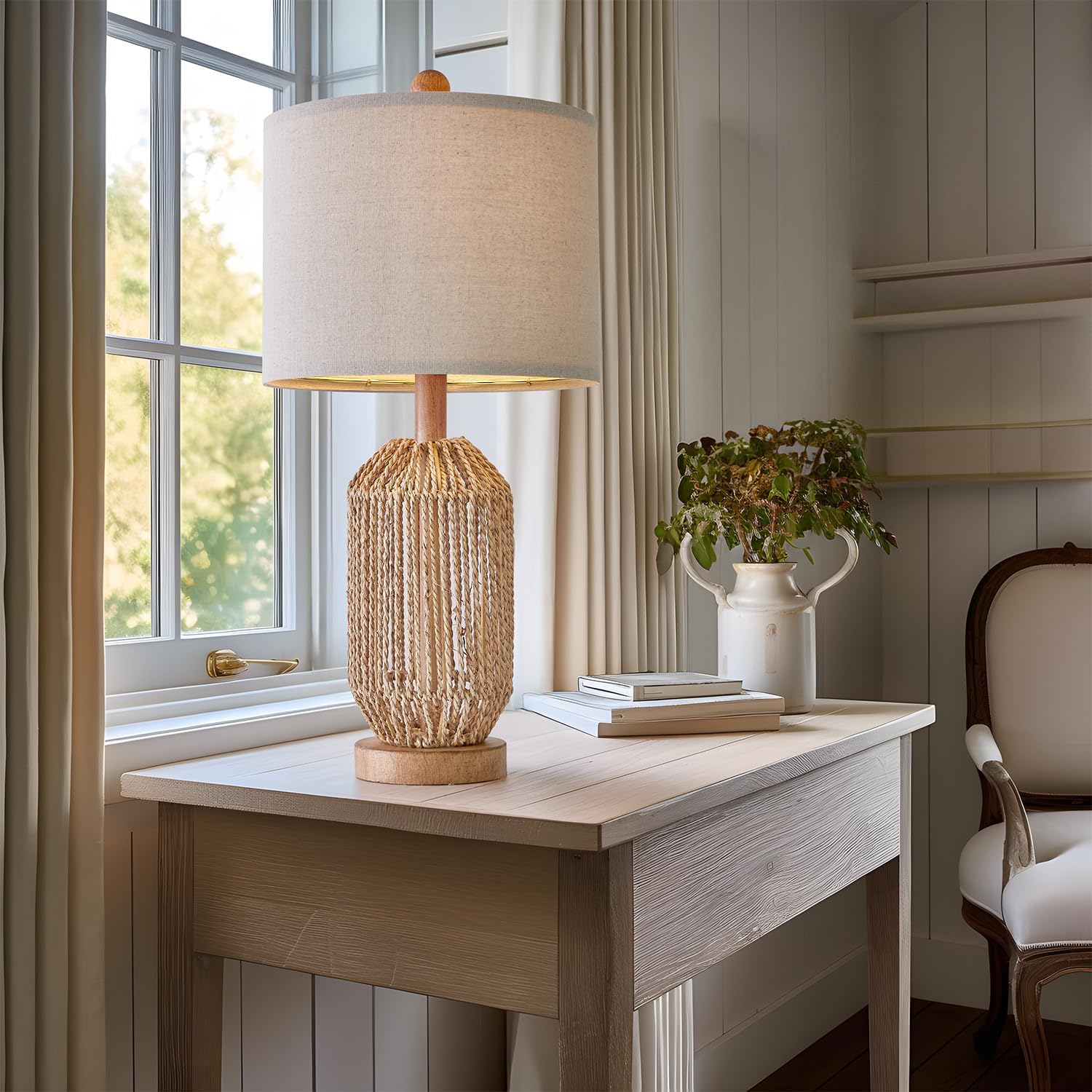 Boho Black Bedside Lamp — 21" - View 4