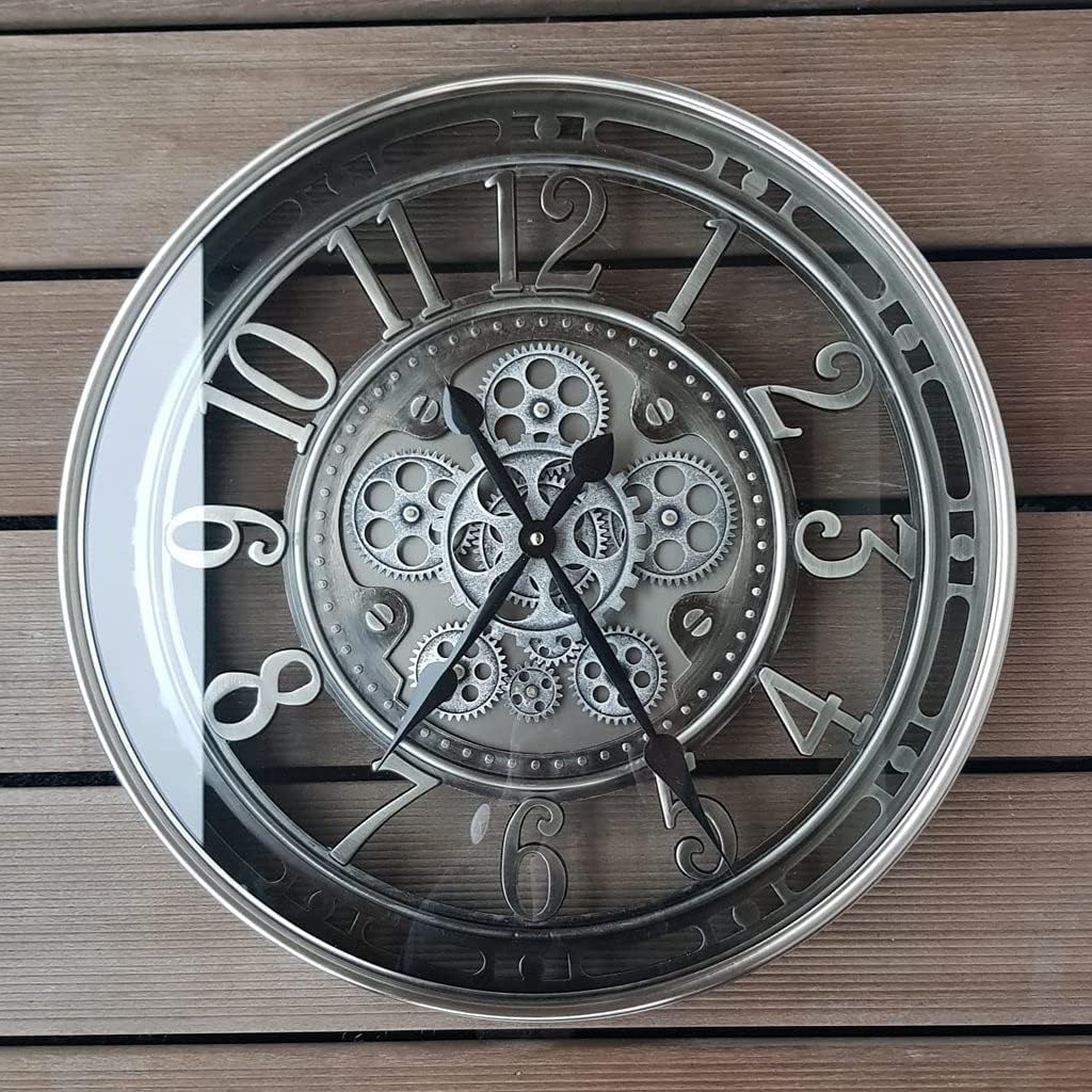 Farmhouse Gold Wall Art — 21" — Arabic Numeral Gunmetal