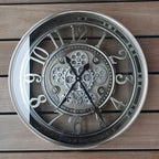 Farmhouse Gold Wall Art — 21" — Arabic Numeral Gunmetal