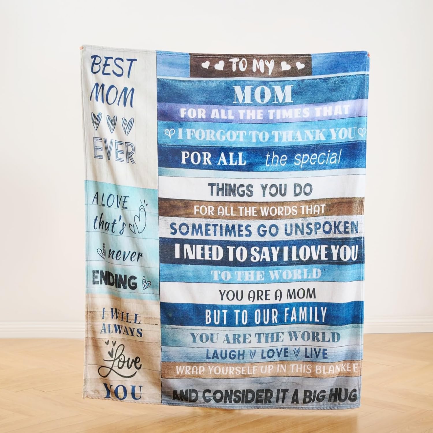 Beige Throw Pillow — 50" — Mom-blue