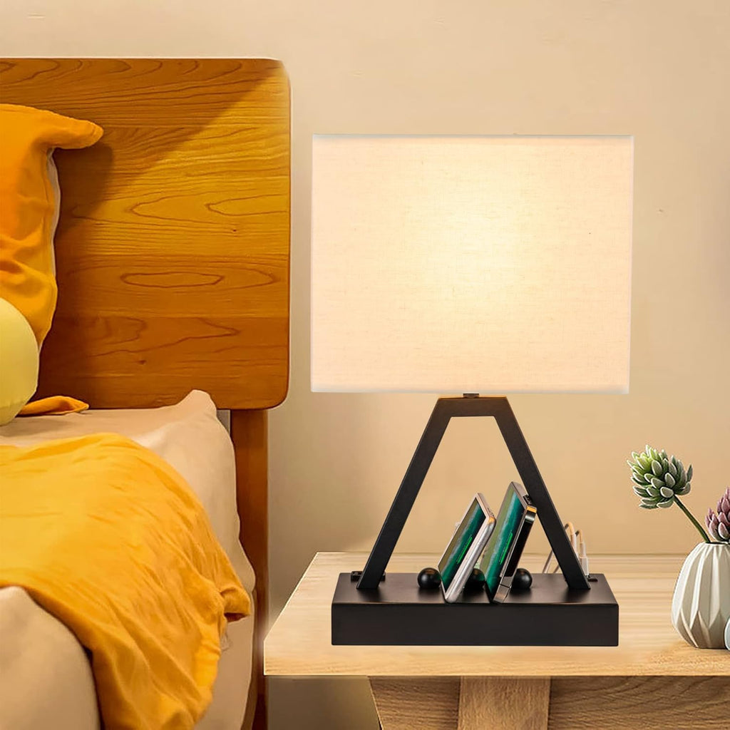 Dimmable Black Bedside Lamp - View 6