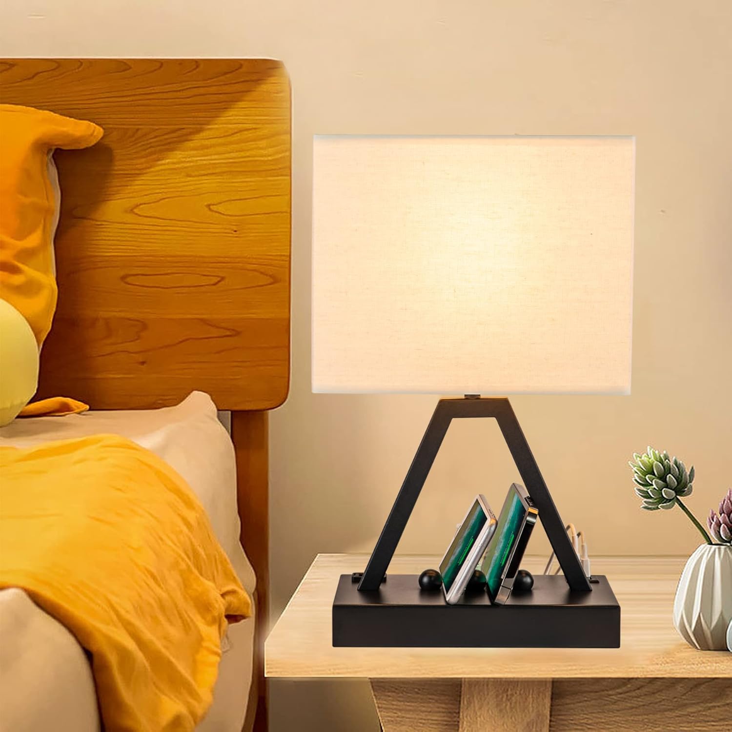 Dimmable Black Bedside Lamp - View 6