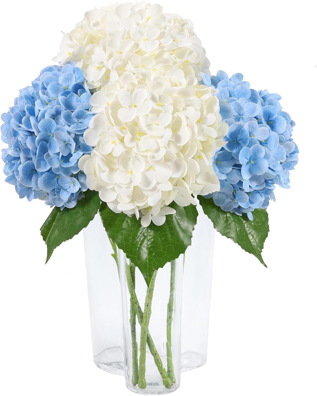Blue Artificial Flowers — 4pcs