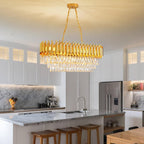 Oval Luxe Black Chandelier — 8-Light - View 7