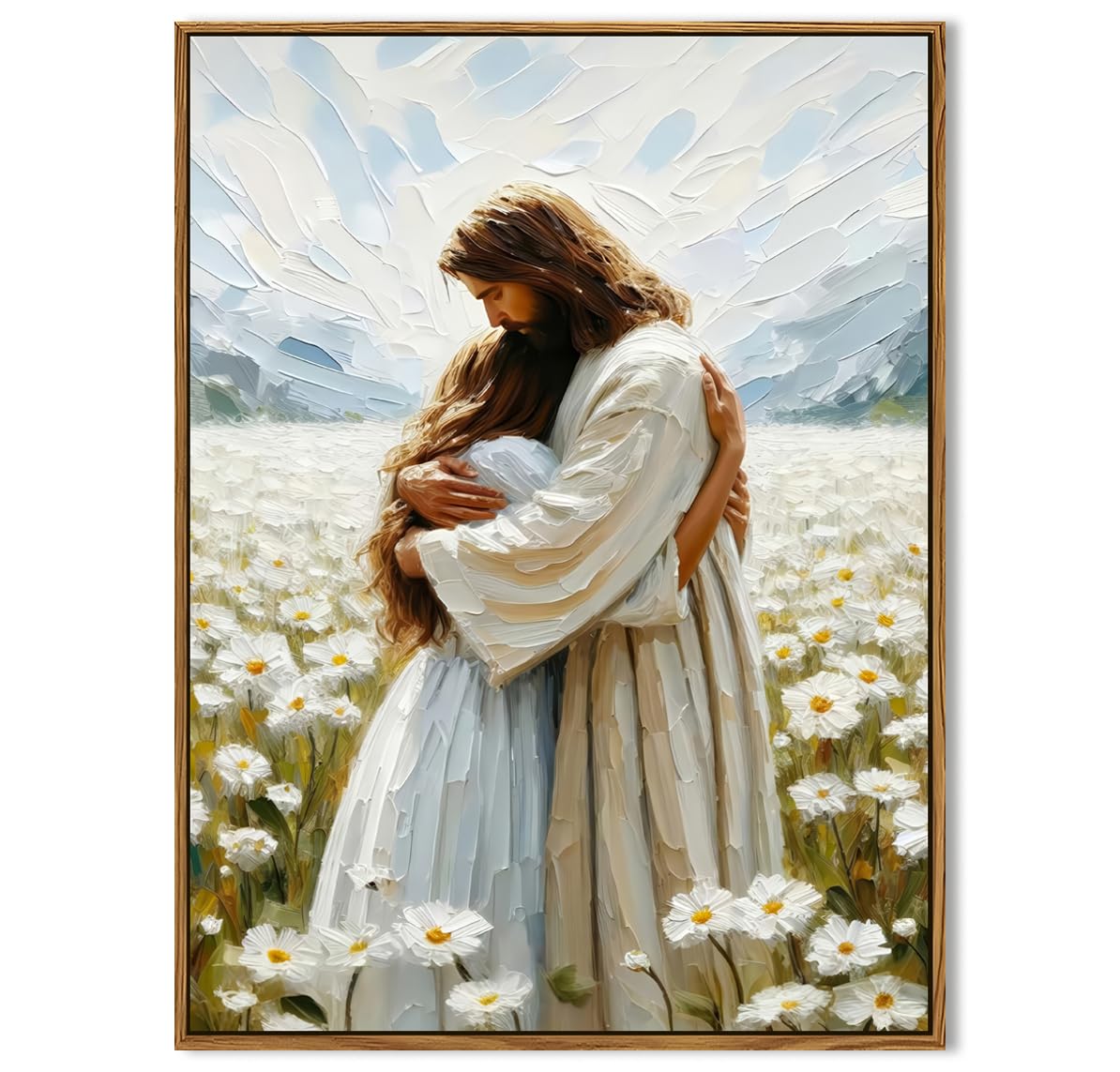 Framed Blue Wall Decor — 16"