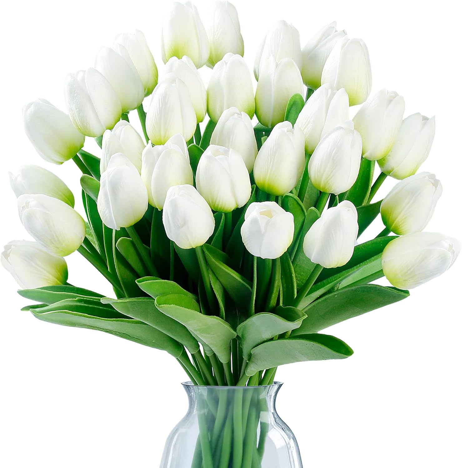 Green Artificial Flowers — 30 Pcs