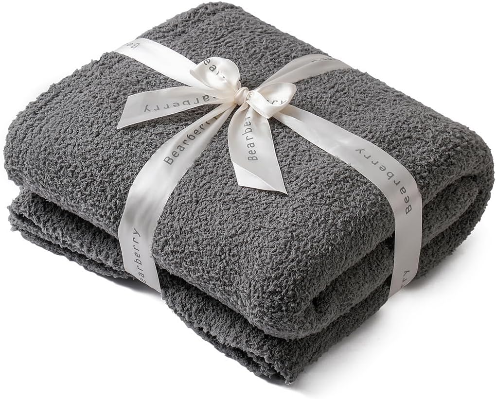 Beige Throw Pillow — Dark Grey